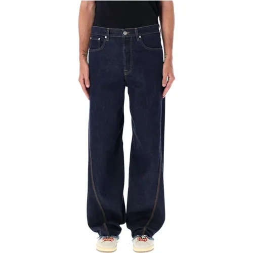 Blaue Twisted Denim Jeans - Herrenmode Aw23 , Herren, Größe: W31 - Lanvin - Modalova