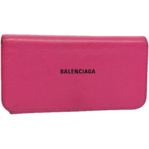 Pre-owned Leather wallets , female, Sizes: ONE SIZE - Balenciaga Vintage - Modalova