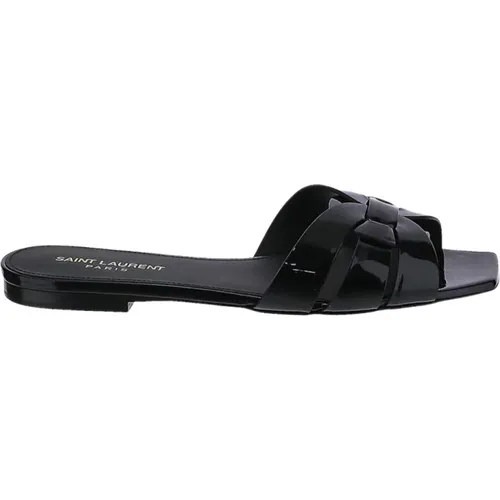 Tribute flat Sandals , female, Sizes: 2 UK, 3 UK - Saint Laurent - Modalova