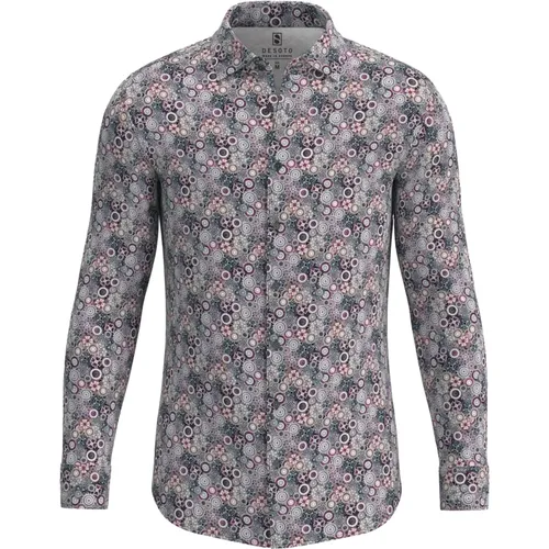 Printed Long Sleeve Shirts , male, Sizes: 3XL - Desoto - Modalova