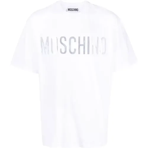 Logo-Print Cotton T-Shirt , male, Sizes: S, 3XL, XL, M, L - Moschino - Modalova