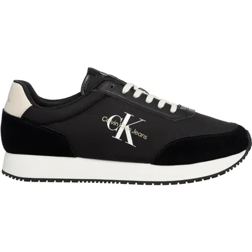 Retro Runner Sneakers Plain Lace Closure , male, Sizes: 11 UK, 7 UK, 8 UK, 9 UK, 10 UK, 6 UK - Calvin Klein Jeans - Modalova