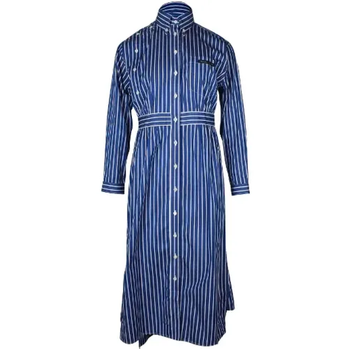 Striped Cotton Dress , female, Sizes: 2XS - Prada - Modalova