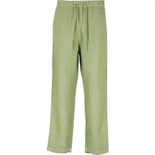 Trousers , male, Sizes: L, XL - 120% lino - Modalova
