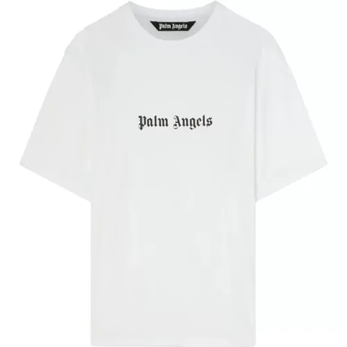 Cotton T-shirt with Front Logo , male, Sizes: S, L, 2XL, XL, M - Palm Angels - Modalova