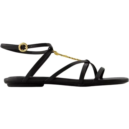 Schwarze Ledersandalen - Pralu P - Jacquemus - Modalova