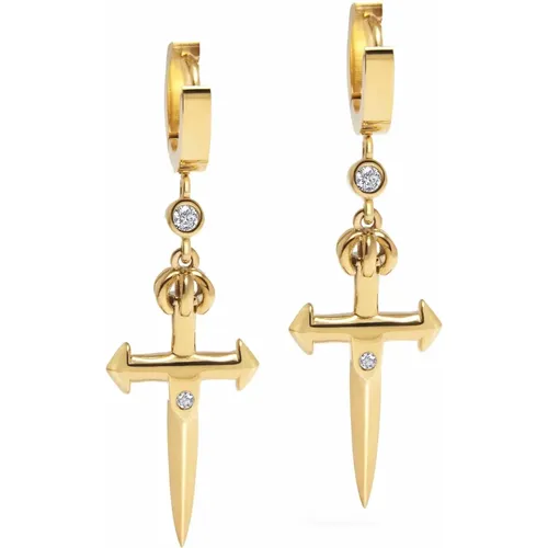 Skyfall Small Sword Earrings in Gold - Nialaya - Modalova