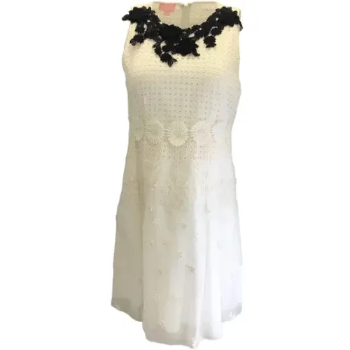 Floral Lace Applique Sleeveless Cotton Dress , female, Sizes: S - Giambattista Valli Pre-owned - Modalova