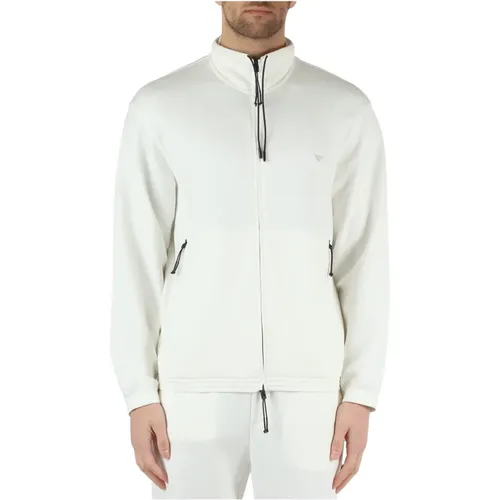 Reise Essentials Reißverschluss Hoodie aus Baumwollmischung , Herren, Größe: S - Emporio Armani - Modalova