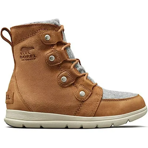 Camel Explorer Joan Lace-up Boots , female, Sizes: 3 UK - Sorel - Modalova