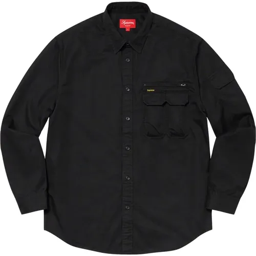 Multi Pocket Twill Shirt , male, Sizes: M - Supreme - Modalova