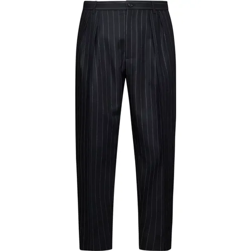 Pinstripe Wool Tapered Trousers , male, Sizes: XL - Dolce & Gabbana - Modalova