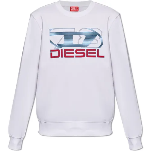 S-Ginn Sweatshirt mit Logo , Herren, Größe: 2XL - Diesel - Modalova