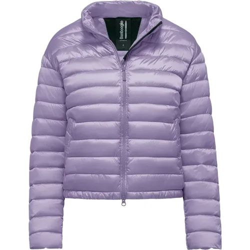 Shiny Nylon Padded Jacket with Stand-up Collar , female, Sizes: L, S, XS, M, 2XL, XL - BomBoogie - Modalova