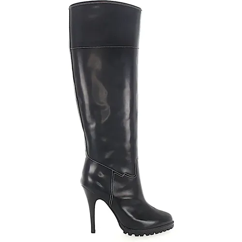 Boots smooth leather calf leather decorative seam , female, Sizes: 5 UK, 4 UK, 4 1/2 UK, 5 1/2 UK, 6 1/2 UK - giuseppe zanotti - Modalova
