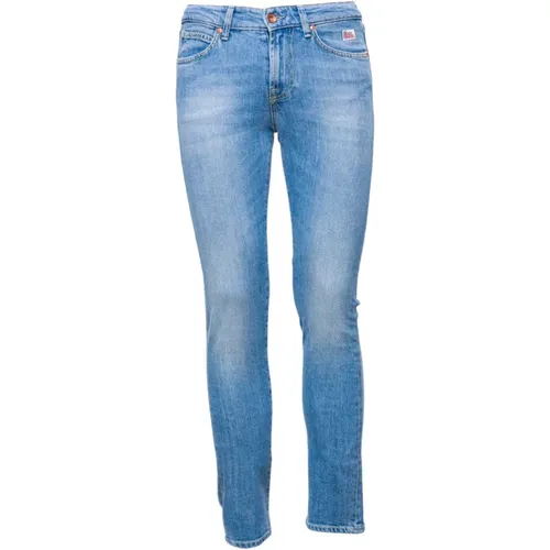 Hellblaue Slim Fit Jeans , Herren, Größe: W38 - Roy Roger's - Modalova