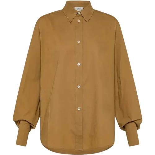 Camel Color Shirt Fusion Style , female, Sizes: S, M - Forte Forte - Modalova