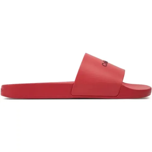 Rote Logo Relief Flache Schuhe , Herren, Größe: 42 EU - Calvin Klein - Modalova