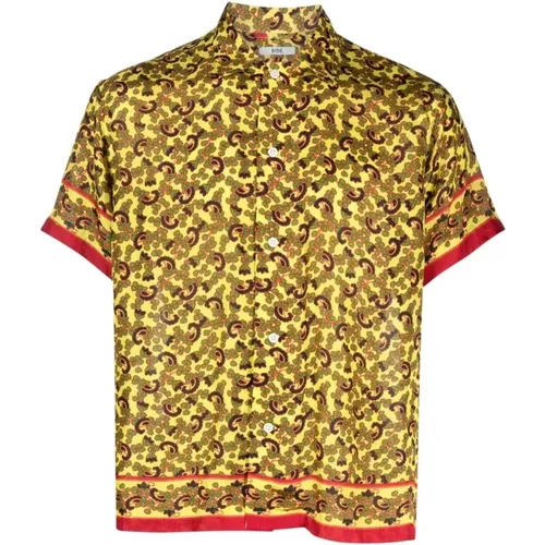 Lemon Paisley SS Shirt , male, Sizes: M/L, L/XL, S/M - Bode - Modalova