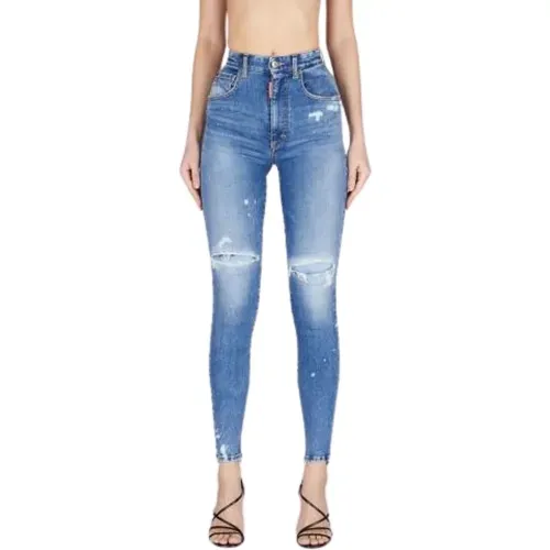 Hohe Taille Twiggy Jeans , Damen, Größe: S - Dsquared2 - Modalova