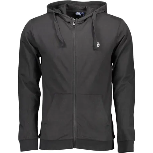 Eleganter Schwarzer Kapuzenpullover mit Reißverschluss , Herren, Größe: M - Sergio Tacchini - Modalova