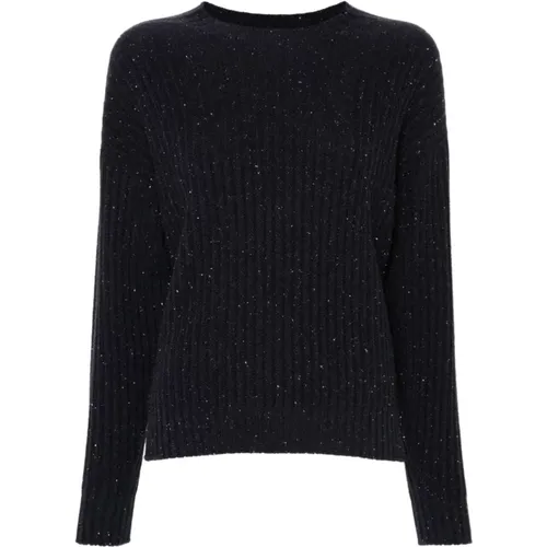 Blaues Sweatshirt Aw24 Damenmode , Damen, Größe: S - PESERICO - Modalova