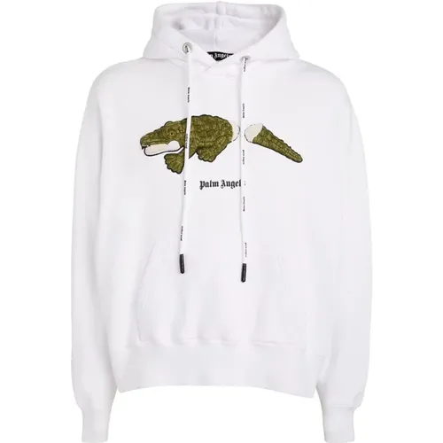 Cotton Sweatshirt with Embroidered Details , male, Sizes: XS - Palm Angels - Modalova