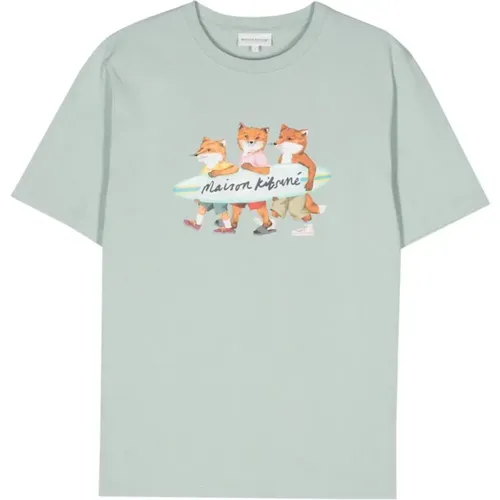 Stilvolle Herren T-Shirts & Polos Kollektion , Herren, Größe: M - Maison Kitsuné - Modalova