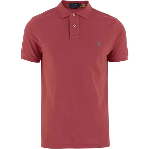 Klassisches Baumwoll-Poloshirt Rotes Logo , Herren, Größe: S - Polo Ralph Lauren - Modalova