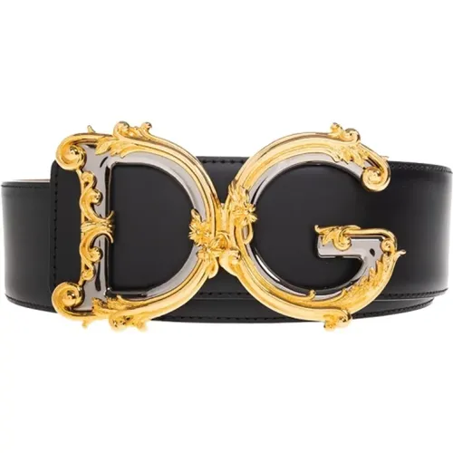 Leather Belt , female, Sizes: 80 CM - Dolce & Gabbana - Modalova