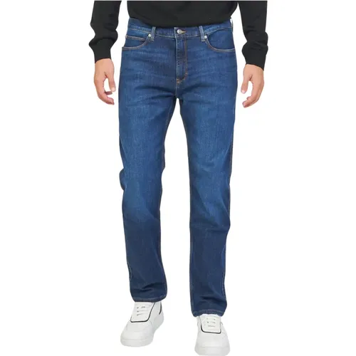 Authentic Slim Fit Straight Leg Jeans for Men , male, Sizes: W38 - Hugo Boss - Modalova