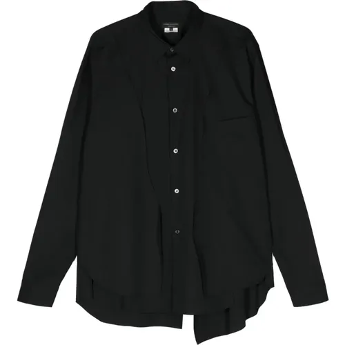 Schwarzes Baumwollhemd mit klassischem Design - Comme des Garçons - Modalova