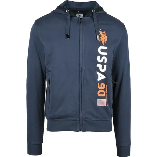 Blaues Sweatshirt für Männer , Herren, Größe: 3XL - U.S. Polo Assn. - Modalova