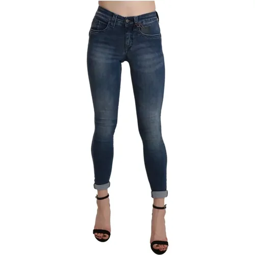 Blaue High Waist Skinny Jeans - Ermanno Scervino - Modalova