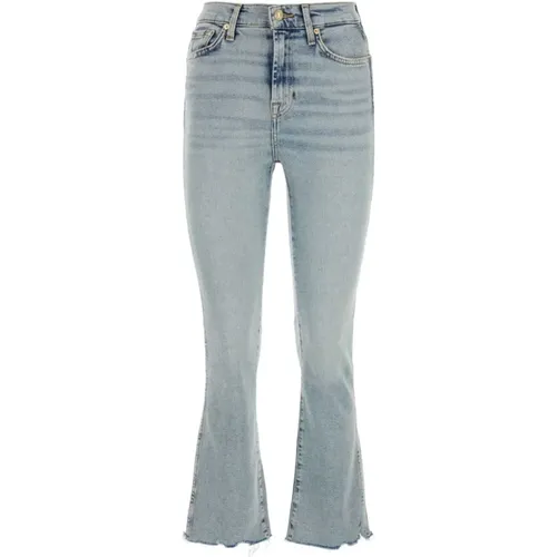 Hohe Taille Slim Kick Jeans , Damen, Größe: W27 - 7 For All Mankind - Modalova