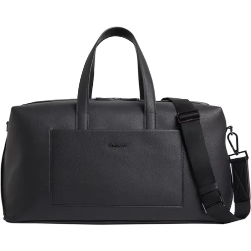 Schwarze Diagonale Weekender Tasche , Herren, Größe: ONE Size - Calvin Klein - Modalova