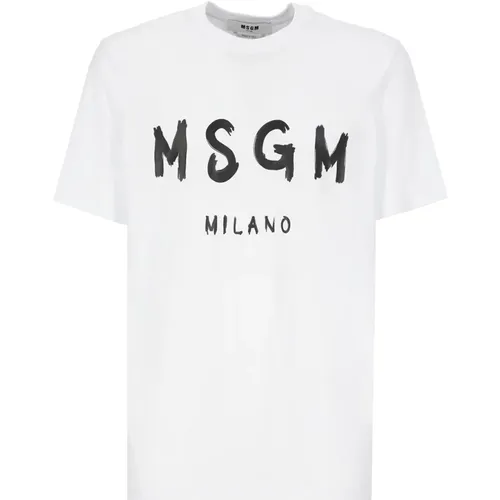 T-Shirt , Herren, Größe: M - Msgm - Modalova