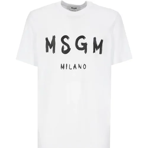 T-Shirt , Herren, Größe: S - MSGM - Modalova