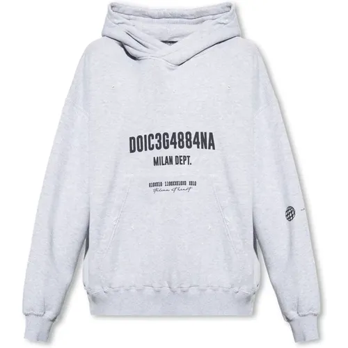 Bedruckter Hoodie , Herren, Größe: L - Dolce & Gabbana - Modalova
