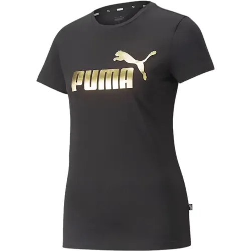T-Shirt Essentials+ Kurzarmshirt mit Rundhalsausschnitt und Logo - Puma - Modalova
