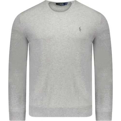 Grauer Polo Pullover aus der Fw23 Kollektion , Herren, Größe: M - Polo Ralph Lauren - Modalova