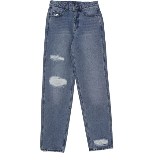 Zerrissene Denim Baggy Jeans Blau Indigo , Herren, Größe: W36 - Karl Kani - Modalova