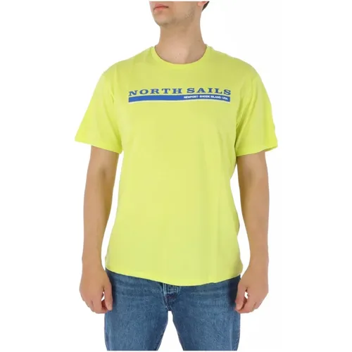 Gelbes T-Shirt mit Rundhalsausschnitt , Herren, Größe: S - North Sails - Modalova