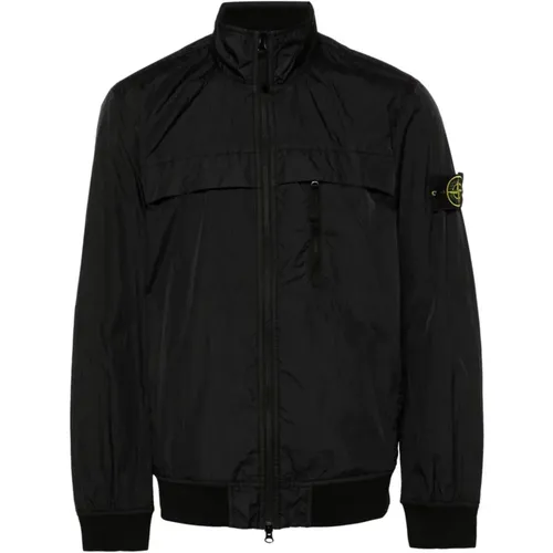 Soft-Shell Jacket with Zipper Closure , male, Sizes: S, XL, M - Stone Island - Modalova
