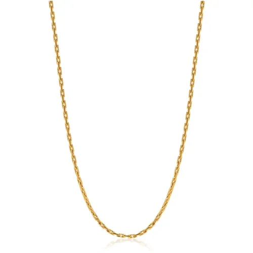 Men's Gold Paperclip Chain , male, Sizes: ONE SIZE - Nialaya - Modalova