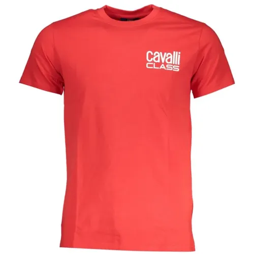 Druck Logo Kurzarm Tee , Herren, Größe: L - Cavalli Class - Modalova