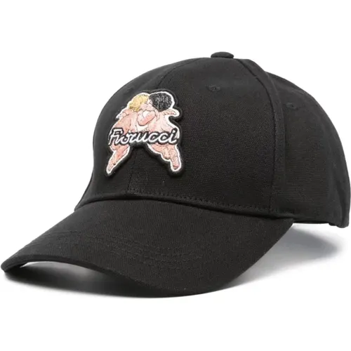 Canvas Logo Patch Embroidered Hat , unisex, Sizes: ONE SIZE - Fiorucci - Modalova