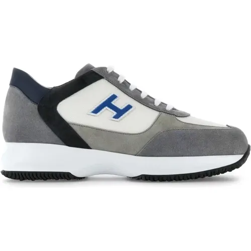 Stylische Sneakers,Graue Leder Sneakers Runde Zehe - Hogan - Modalova