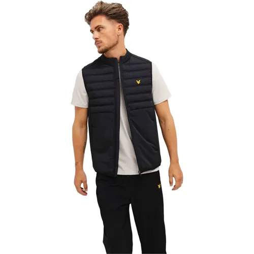 Hybrid Double Baffle Bodywarmer Men , male, Sizes: M, S, XL, L - Lyle & Scott - Modalova