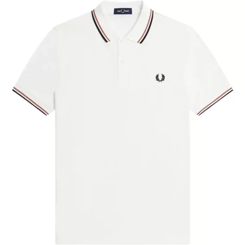 Klassisches Baumwoll-Piqué-Polo mit Doppelstreifen , Herren, Größe: 3XL - Fred Perry - Modalova